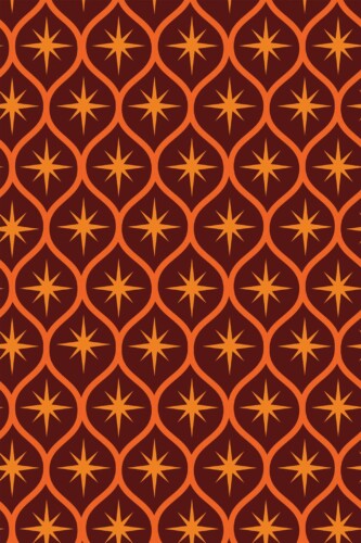 Pattern repeat of Ogee stars removable wallpaper design