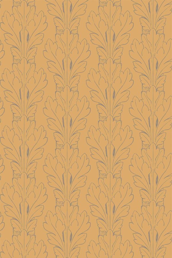 Fancy Walls unpasted wallpaper with vibrant orange botanical elegance.