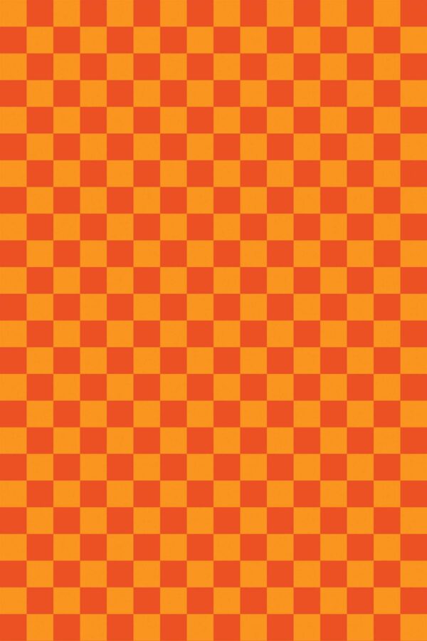Fancy Walls Orange and Red Checkered traditional wallpaper