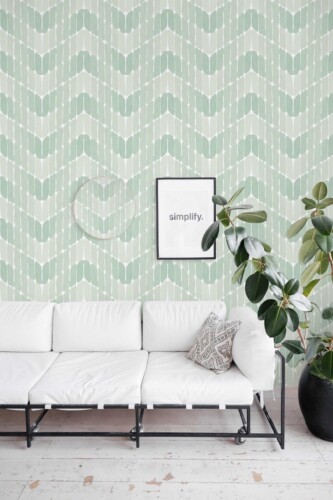 Fancy Walls Paintstrokes in Green Simple traditional wallpaper