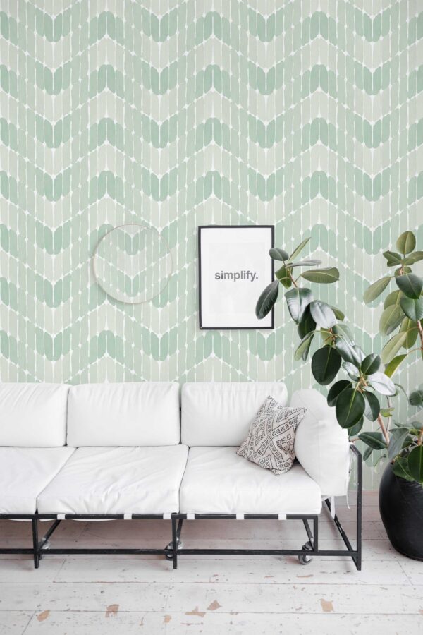 Fancy Walls Paintstrokes in Green Simple traditional wallpaper