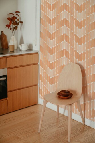 Removable wallpaper by Fancy Walls in Paintstrokes in Orange