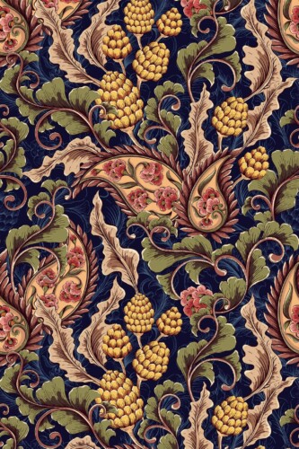 Pattern repeat of Paisley pattern removable wallpaper design