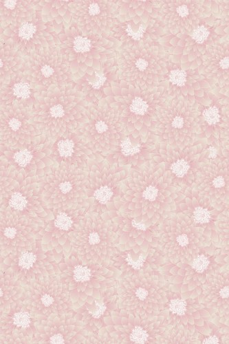 Pattern repeat of Pastel chrysanthemum removable wallpaper design