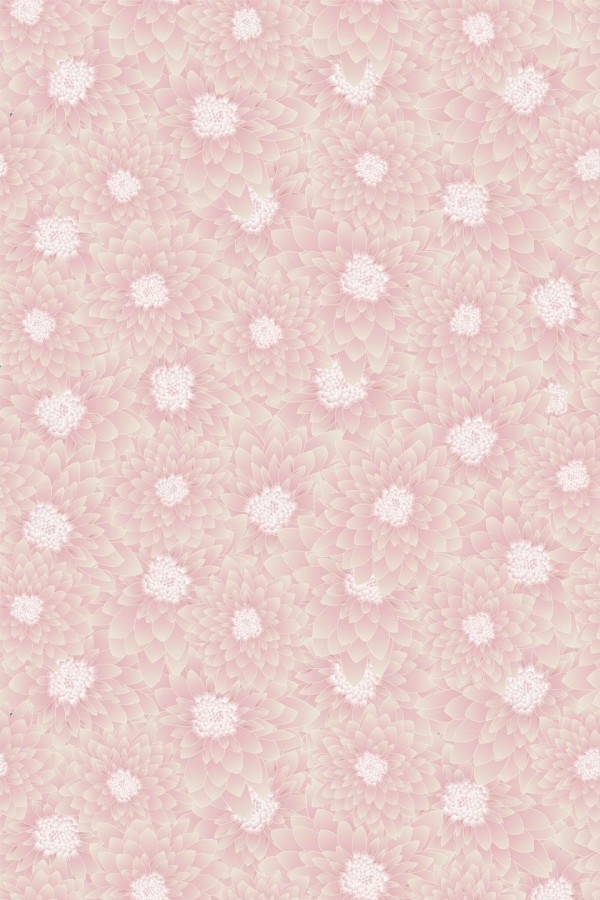 Pattern repeat of Pastel chrysanthemum removable wallpaper design