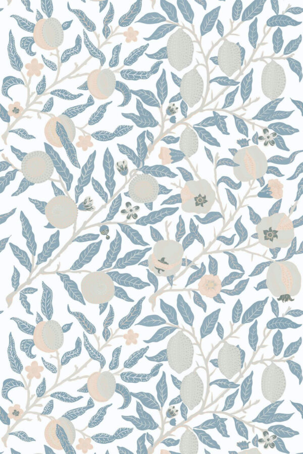 Pattern repeat of Pastel citrus removable wallpaper design