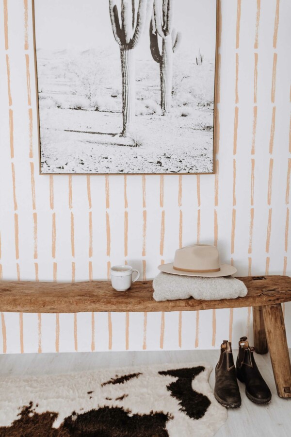 Traditional Pink Strokes Wallpaper for Walls by Fancy Walls
