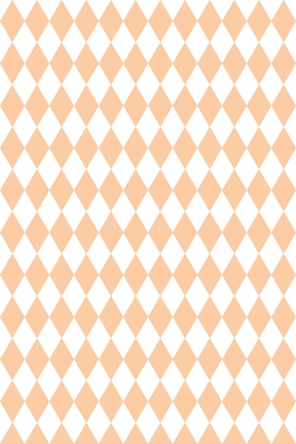Removable Petite Peach Check Wallpaper from Fancy Walls