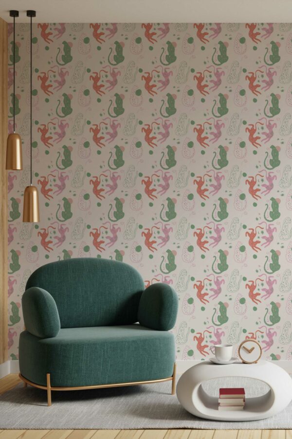 Blush Leopard Charm self-adhesive wallpaper by Fancy Walls