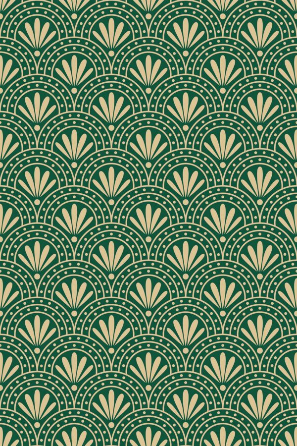 Green Elegant Deco Wallpaper