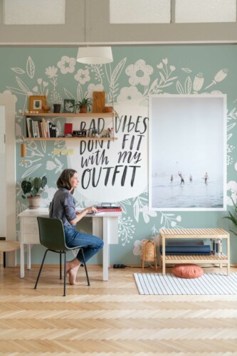 Vintage Cute Quote wall mural peel and stick by Fancy Walls