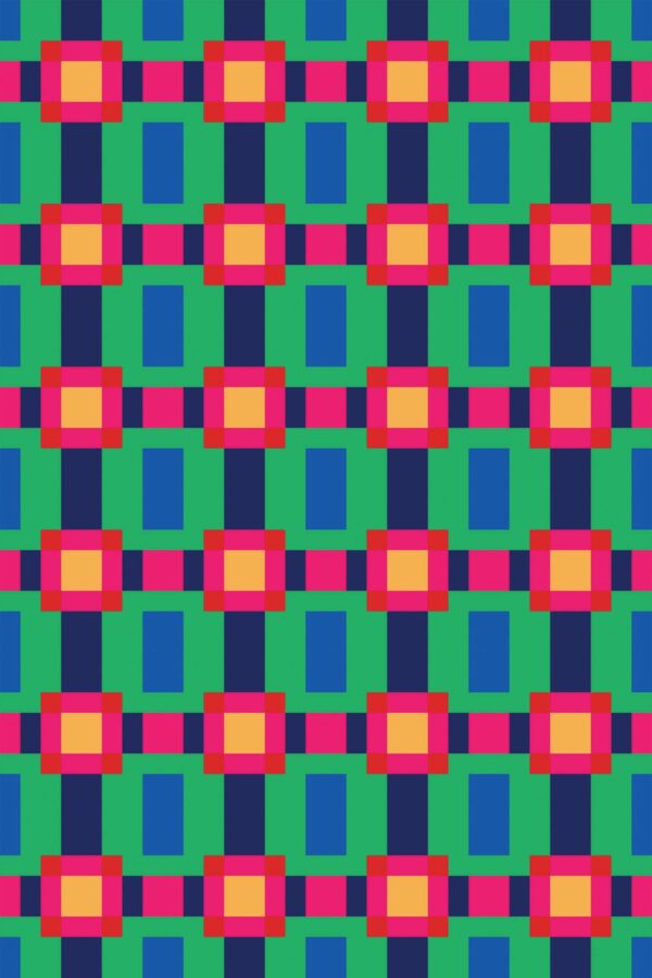 Fancy Walls Peel and Stick Wallpaper in Colorful Geometric Design