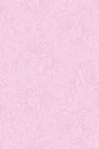 Pattern repeat of Peony Blush removable wallpaper design