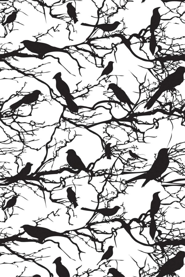 Ravens in Trees Wallpaper