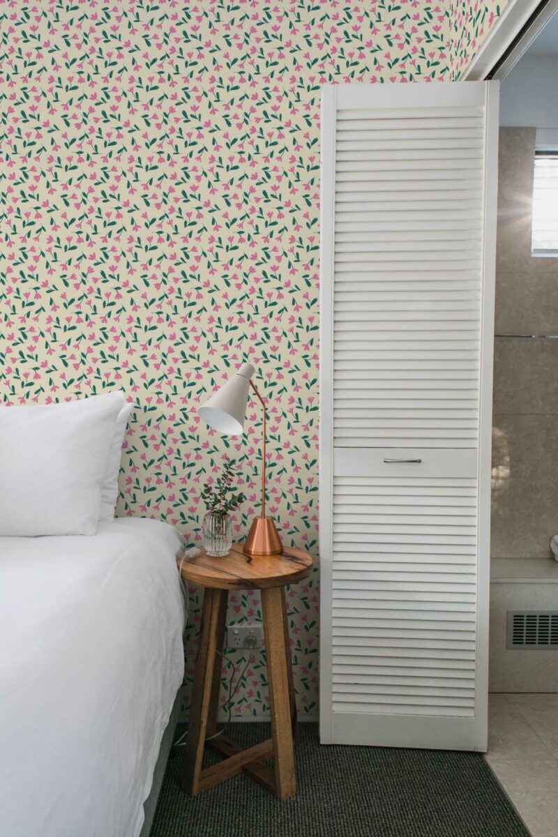 Peel and stick Petite Floral Elegance wallpaper by Fancy Walls