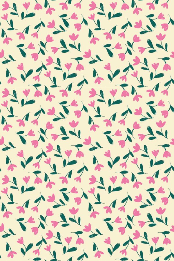 Fancy Walls Whimsical Tulip Haven traditional wallpaper
