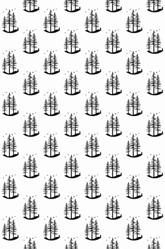 Pattern repeat of Pine tree removable wallpaper design