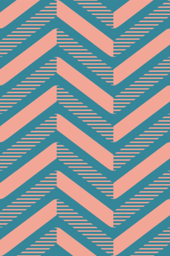 Pattern repeat of Pink and blue herringbone removable wallpaper design