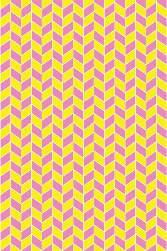 Pattern repeat of Pink and yellow chevron removable wallpaper design
