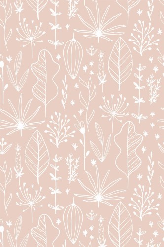 Pattern repeat of Pink boho removable wallpaper design