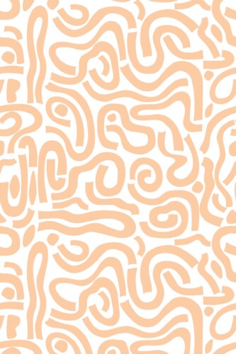 Peachy Freestyle Elegance Removable Wallpaper by Fancy Walls