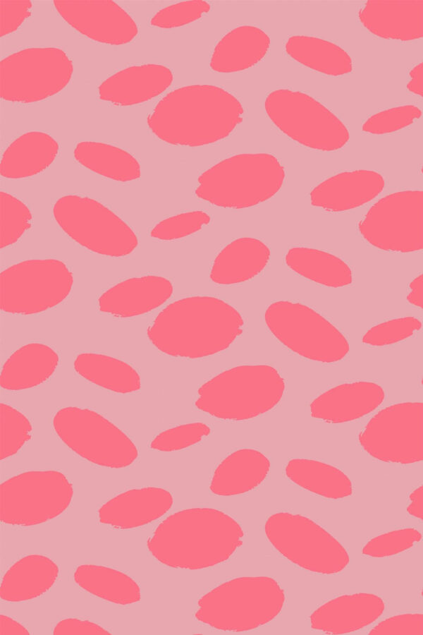 Pattern repeat of Pink cheetah spots removable wallpaper design