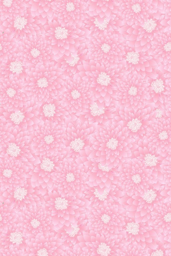 Pattern repeat of Pink chrysanthemum removable wallpaper design