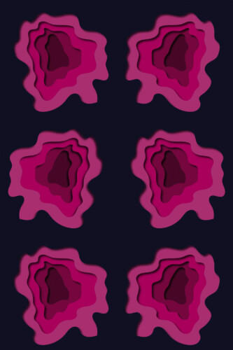 Pattern repeat of Pink contemporary shape removable wallpaper design