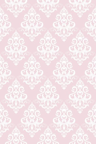 Pattern repeat of Pink damask removable wallpaper design