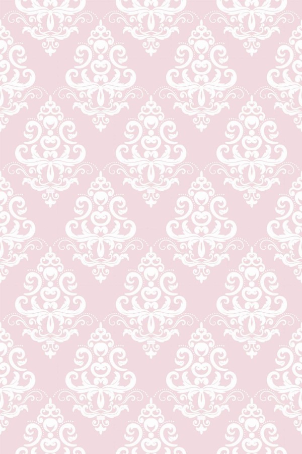 Pattern repeat of Pink damask removable wallpaper design