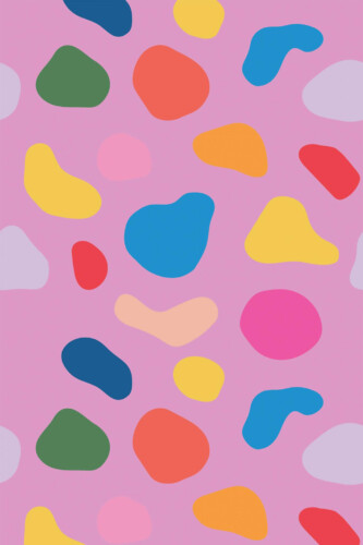 Pattern repeat of Pink Dimensions removable wallpaper design