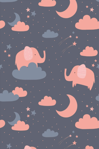 Pattern repeat of Pink dream removable wallpaper design