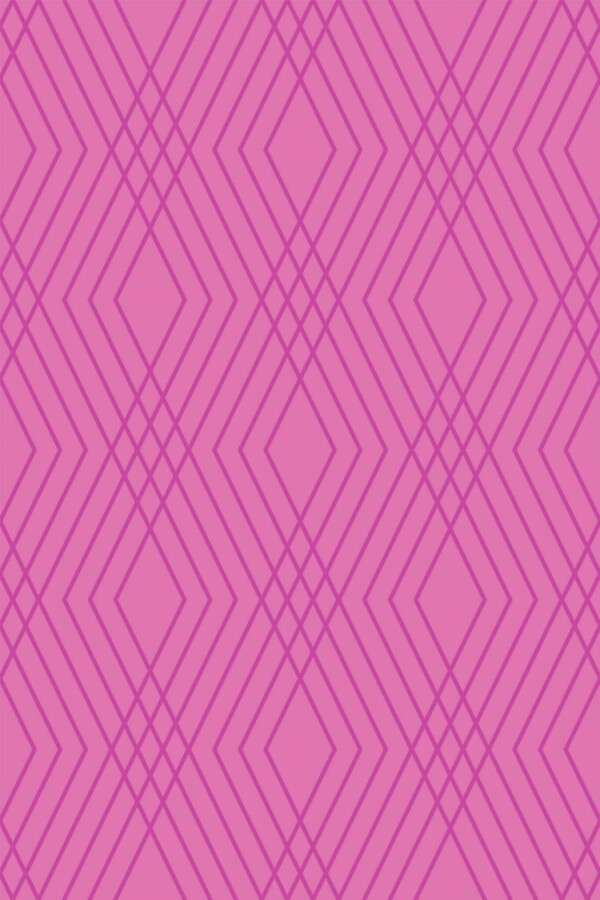 Pattern repeat of Pink fine lines removable wallpaper design