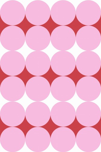 Pattern repeat of Pink geometric diamond and circle removable wallpaper design