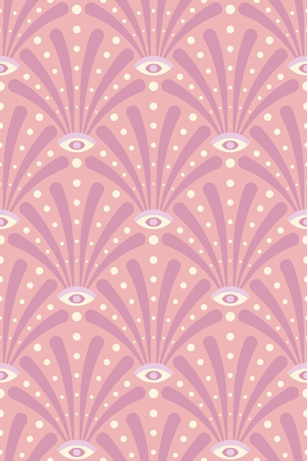 Fancy Walls Pink Geometric peel and stick wallpaper