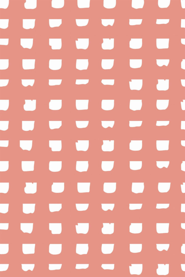 Pattern repeat of Pink Grid removable wallpaper design