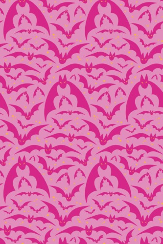 Pink Halloween Bats unpasted wallpaper by Fancy Walls