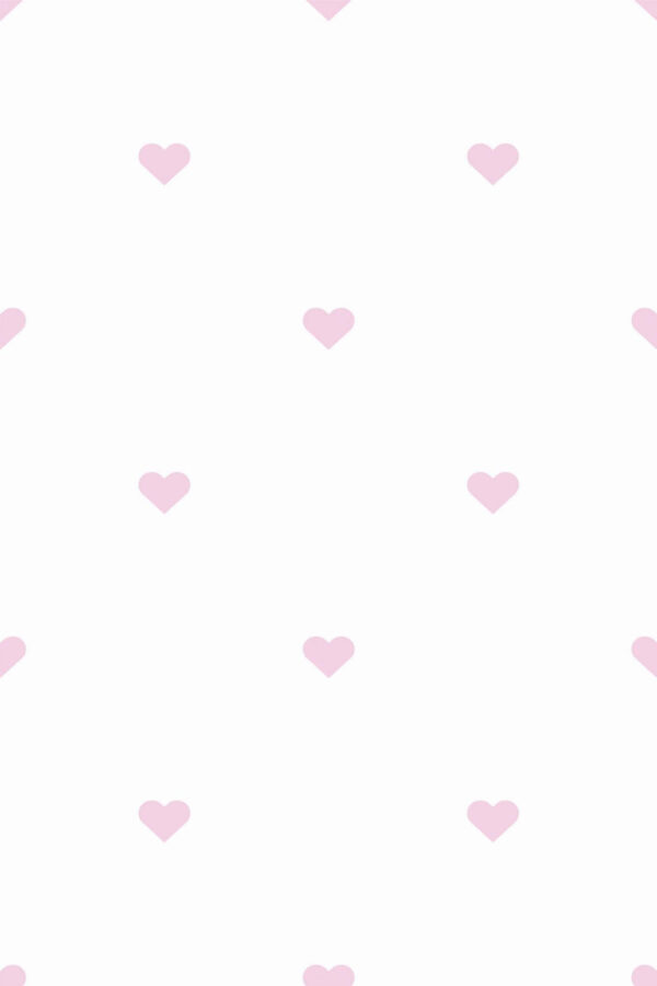 Pattern repeat of Pink heart removable wallpaper design