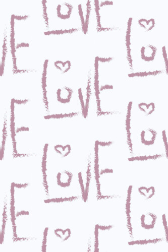 Pattern repeat of Pink love removable wallpaper design