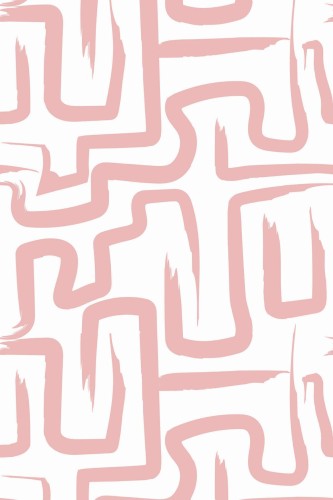 Pattern repeat of Pink maze removable wallpaper design