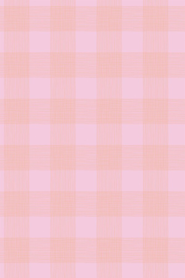 Pattern repeat of Pink Orange Lattice removable wallpaper design