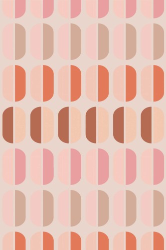 Pattern repeat of Pink pastel retro removable wallpaper design