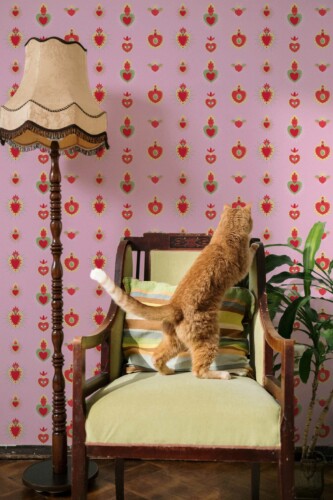 Traditional Pink Tarot Wallpaper for Walls
