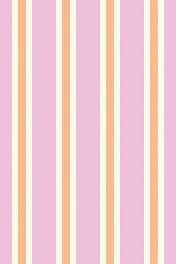 Pattern repeat of Pink Striped Beauty Salon removable wallpaper design