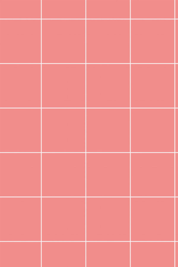Pattern repeat of Pink tiles removable wallpaper design