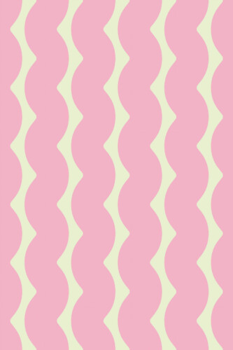 Pattern repeat of Pink waves removable wallpaper design