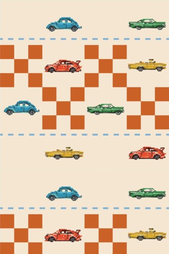 Beige background racecar wallpaper for walls by Fancy Walls