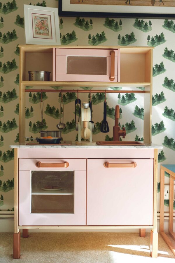 Fancy Walls traditional wallpaper watercolor green woodland scene