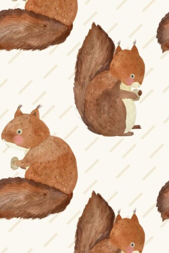 Pattern repeat of Playful Forest Frolic removable wallpaper design
