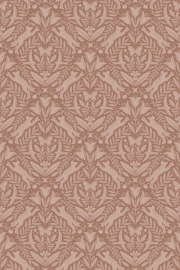 Fancy Walls Brown Damask unpasted wallpaper